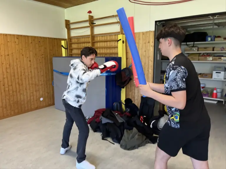 Boxtraining mit der Fidelisschule